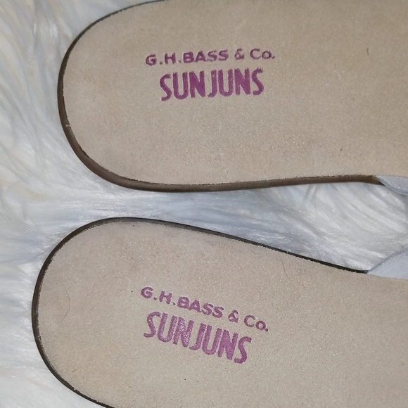 Bass Sunjuns white leather strappy 7.5 M - Picture 5 of 8